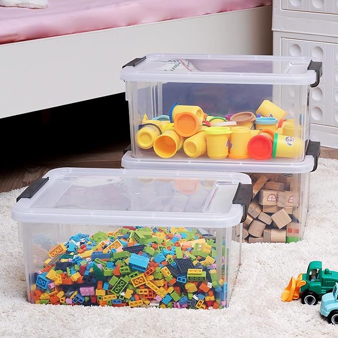 ITYLIFE CITYLIFE Citylife 17 QT Plastic Storage Bins with Latching Lids Stackable Storage Containers for Organizing Large Clear Storage Box for Garage, Closet, Classroom, Kitchen, 2 Packs