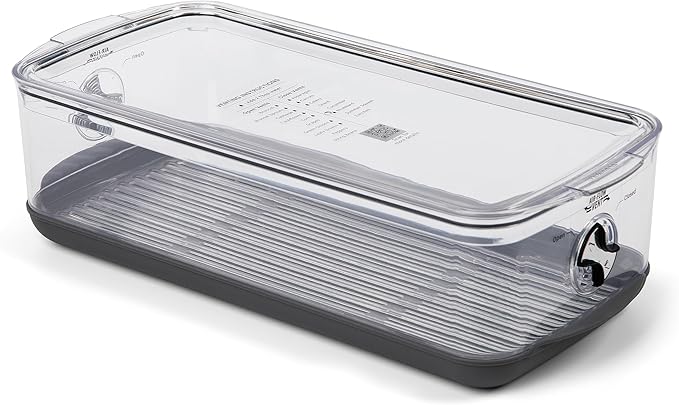 Progressive ProKeeper Stackable Produce ProKeeper Storage Container with Stay-Fresh Vent System (PKS-917 (5.7qt Long Produce))
