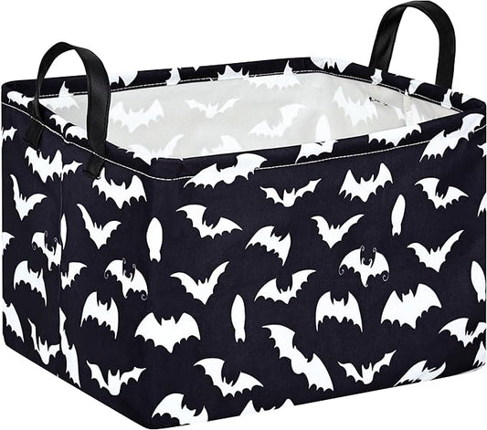 MAIZMZ Halloween Storage Basket Pumpkin Ghost Gift Basket for Kids Foldable Toy Box Waterproof Organizer Bin Laundry Nursery Hamper for Home Office Dorm Closet Shelf