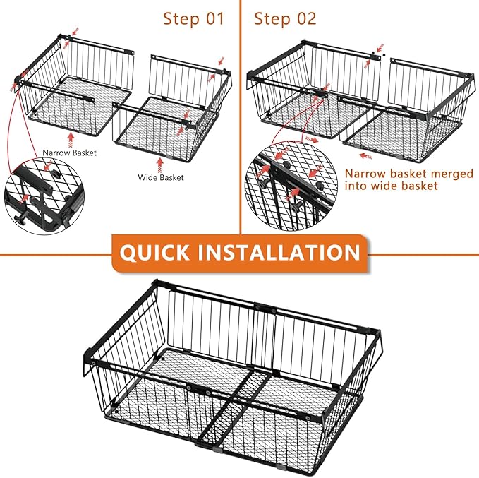 Large Freezer Organizer Bins，Upgraded Bottom Leak-Proof net，Fit 10 to 20 Cu.Ft Deep Freezer，3 Pack， Expandable Stackable Chest Freezer Organizer Bins , for Fridge, Deep Freezer, Cabinet