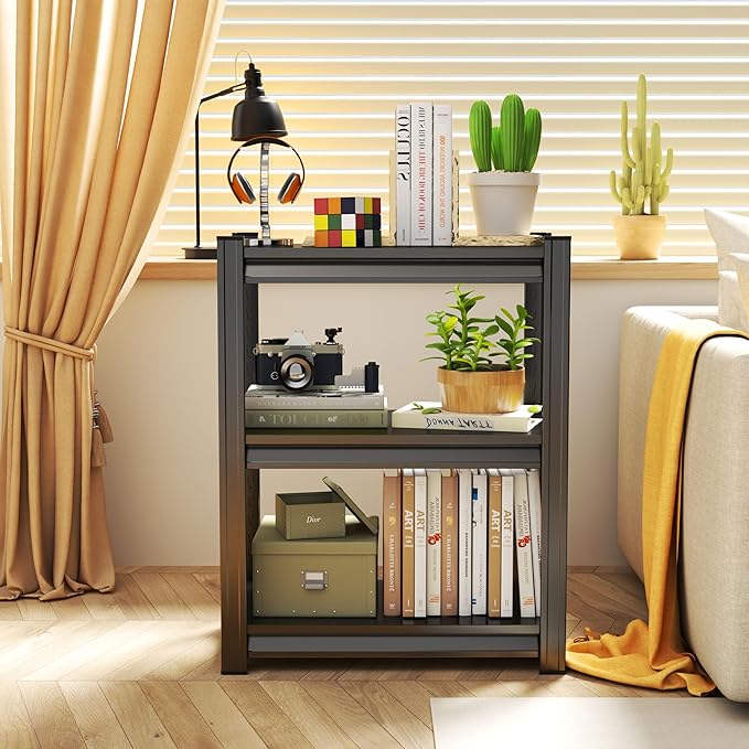 3-Tier Storage Shelves, Adjustable Shelves，KitchenStorage Standing Baker's Racks, Shelving Unit for Kitchen, Living Room, Dinning Room, Coffee Bar (31.5'H×20'W×14'D)
