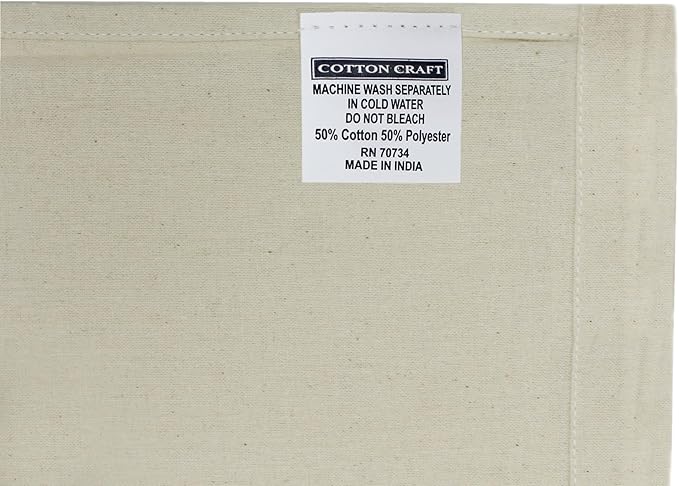 COTTON CRAFT Large Laundry Bag Backpack - 2 Pack Heavy Duty Durable Canvas Drawstring Closure Laundry Bag - Washable Utility Sack, College Dorm Hamper, Travel Laundry Organizer -18x24 inches - Natural