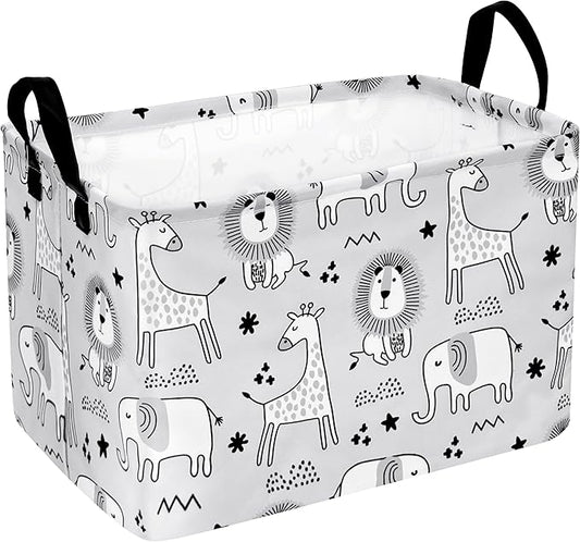 MAIZMZ Kids Storage Basket Baby Foldable Toys Organizer Bins Decorative Gifts Bakset Waterproof Nursery Hamper Women Storage Cube Kids Laundry Basket for Home/Dorm/Kitchen/Pet/Office/Closet/Shelf/