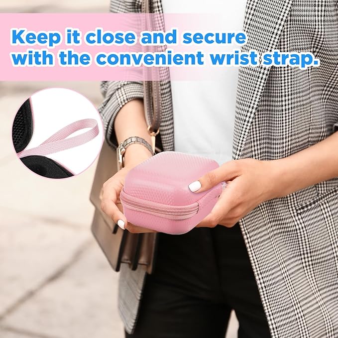 Teenyyou 6 Slots Insulin Peptide Fridge Carrying Case Vial Holder Storage Protector Bag, Fits Standard 10ml Vials, Insulin Cooler Travel Kits Case Organizer Diabetes Protector(Pink)