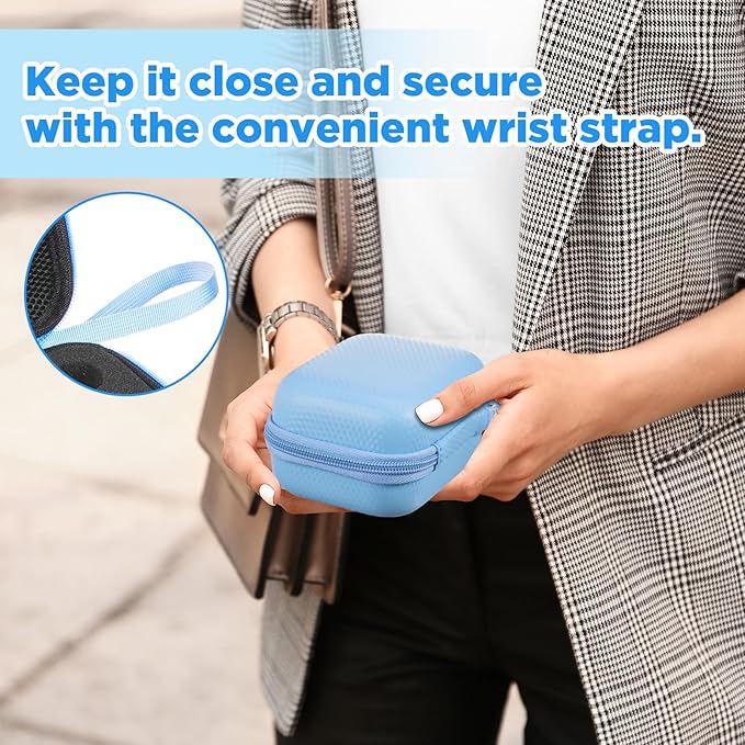 Teenyyou 6 Slots Insulin Peptide Fridge Carrying Case Vial Holder Storage Protector Bag, Fits Standard 10ml Vials, Insulin Cooler Travel Kits Case Organizer Diabetes Protector(Light Blue)