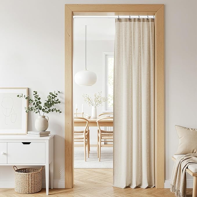 2Pack Tension Curtain Rod for Window 34 to 59 Inch Adjustable Spring Loaded Curtain Rods No Drilling White Tension Rods for Doorway Closet Door Kitchen Bathroom