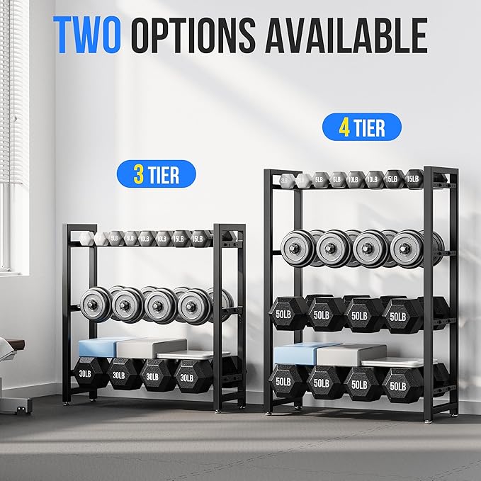 3 Tier Dumbbell Rack, Weight Rack for Home Gym