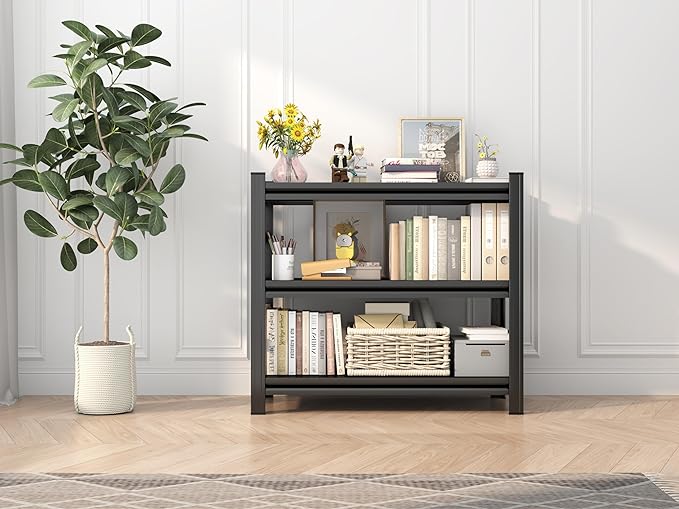 3-Tier Storage Shelves, Adjustable Pantry Shelves，KitchenStorage Standing Baker's Racks, Shelving Unit for Kitchen, Living Room, Dinning Room, Coffee Bar (31.5'H×27.6'W×11.8'D)