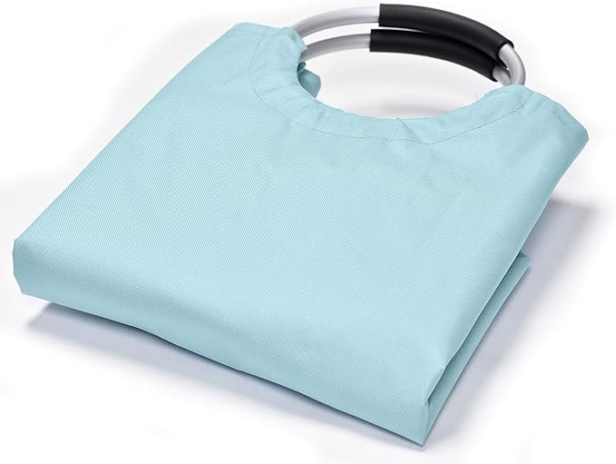 Handy Laundry Collapsible Laundry Hamper Bag – Large Capacity Waterproof Oxford Basket with Aluminum Soft Grip Handles, Foldable & Durable Clothes Hamper for Dorm, Bedroom, Bathroom, Blue
