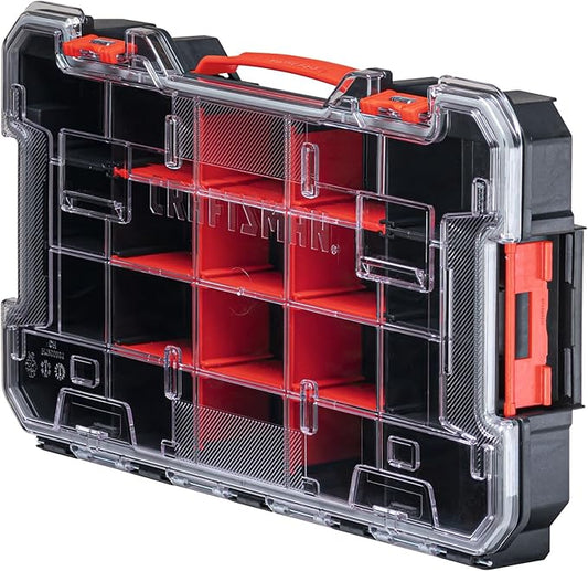 CRAFTSMAN VERSASTACK Storage Organizer, Small Parts Organizer, 20-Compartments, Lid Includes Secure Latch (CMST17828)