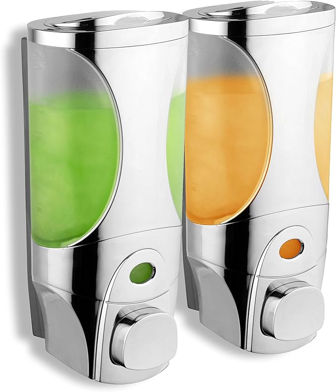 HotelSpa Curves Luxury Soap/Shampoo/Lotion Modular-design Shower Dispenser System (Pack of 3)
