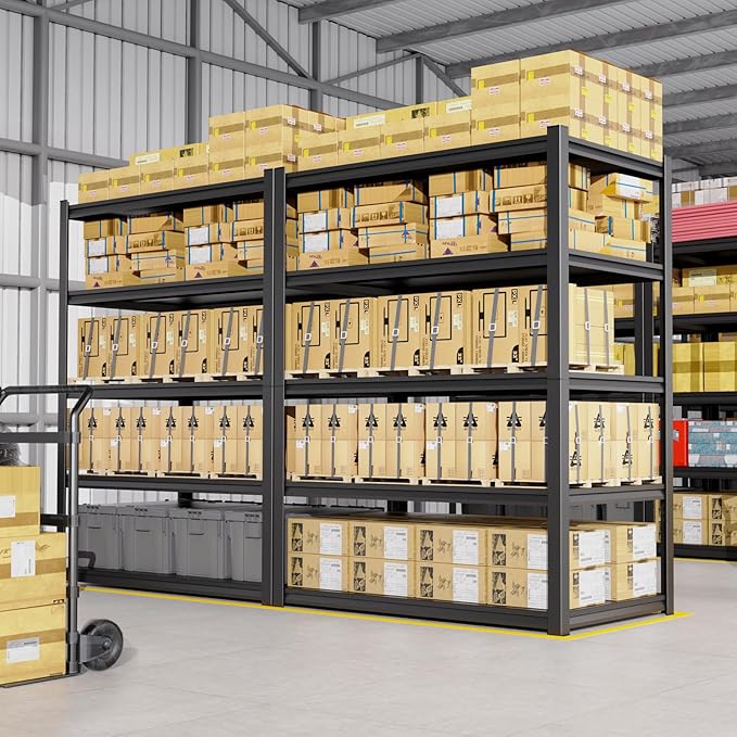 59 ''W Storage Shelves, 71‘’H Garage Shelving, Adjustable Garage Shelves, 3000lbs Heavy Duty Shelving ,5 Tier Garage Storage Shelves,Easy-To-Install Metal Shelf Storage Rack Shelving Unit 2 Pack