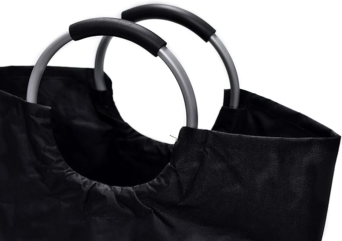 Handy Laundry Bag With Handles - 60L - Collapsible Fabric Laundy Hamper Bag - Laundry Basket For Dorm - Waterproof - Foldable - Suitable for a Dorm Clothes Hamper (Pack of 2)