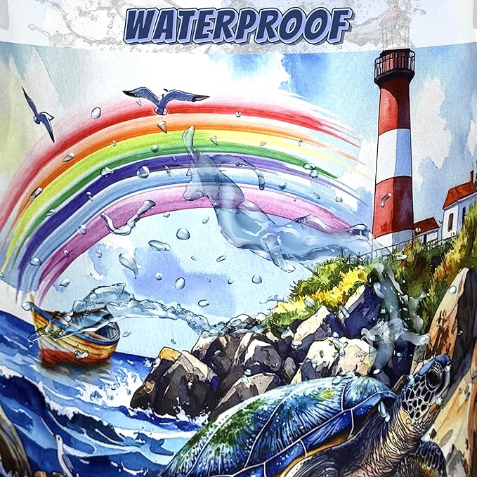 Beach Sea Turtle Laundry Basket Foldable Rainbow Ocean Animals Laundry Hamper With Handle Portable Oxford Cloth Clothes Storage Basket Laundry Bag 18.9"x16.5" For Laundry Room/Bedroom/Bathrooms