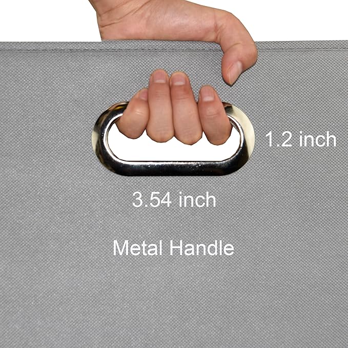 Extra Large Laundry Hamper with Laundry Bag, Foldable Clothes Basket with Metal Handles & Moisture-Resistant Base, Premium Durable Fabric for Bathroom, Dorm, and Family (Gray)