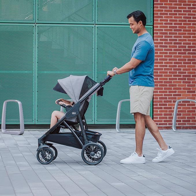 Chicco Corso LE ClearTex Modular Travel System, Corso LE Modular Stroller with KeyFit Max ClearTex Infant Car Seat and Base, Canyon/Grey