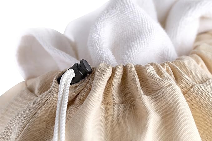 Handy Laundry Cotton Laundry Bag, The Extra Heavy Duty Washable Laundry Bag with Drawstring Makes a Great Cloth Storage Sack for Sleeping Bag, Linen Basket Liner, Hamper Liner and Travel, (2-Pack)