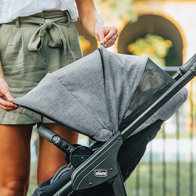 Chicco Corso Primo ClearTex Modular Travel System, Corso Primo Modular Stroller with KeyFit 35 Zip ClearTex Infant Car Seat and Base, Aspen/Black