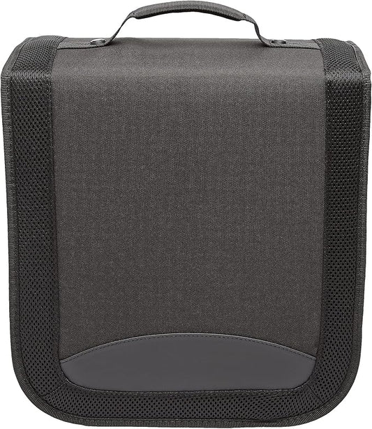 Amazon Basics Polyester CD/DVD Portable Storage Binder with Handle, 400-Capacity, Black