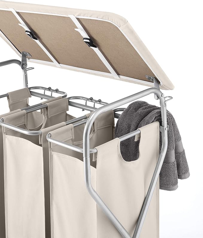 Whitmor Easy-Lift Triple Sorter with Folding Table