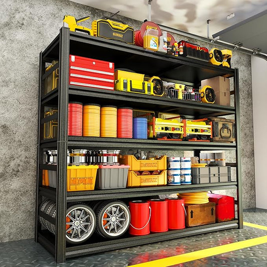 Metal Garage Shelving Unit, Heavy Duty Adjustable Storage Shelves, Steel Shelving, 3000 lbs Capacity, Industrial Shelves for Heavy Tools and Equipment, 5Tier-47.2" Wx 23.6" Dx 73.3" H