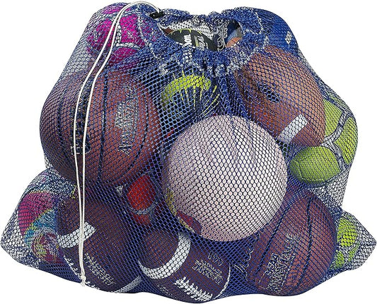 Mesh Equipment Bag - 32” x 36” and 24” x 36” - Adjustable, sliding drawstring cord closure. Perfect mesh bag for parent or coach, making it easy to transport and keeping your sporting gear organized.